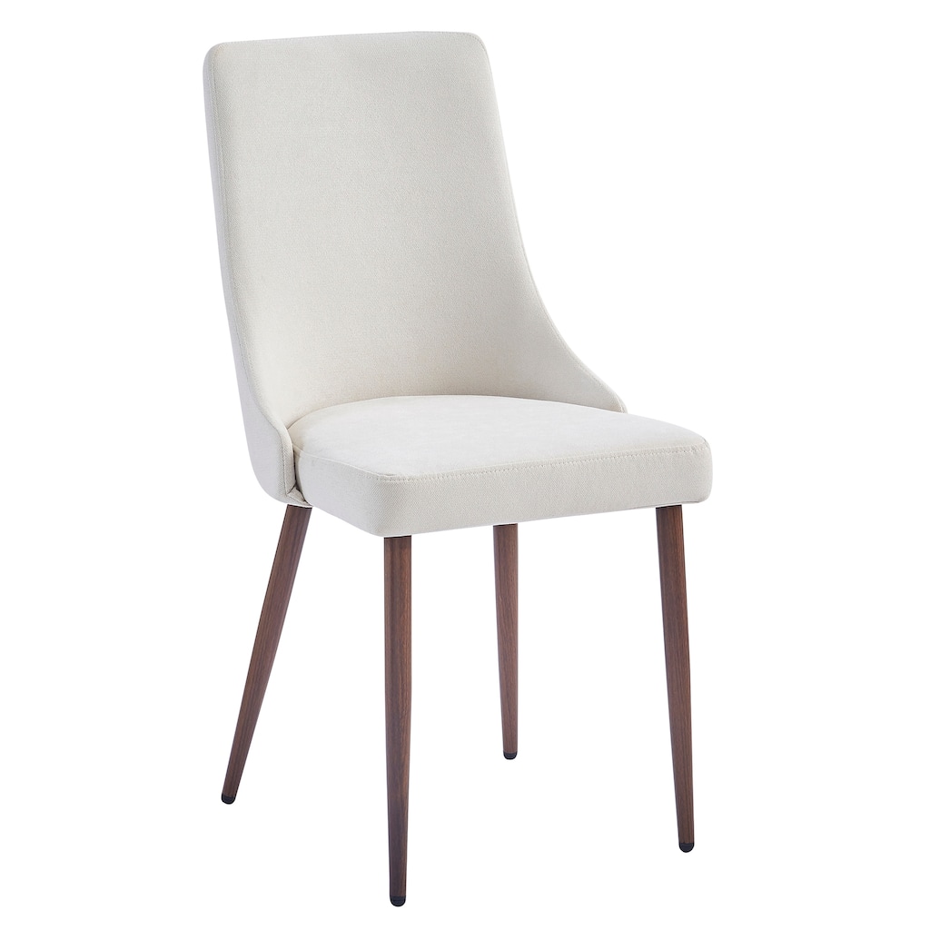 Mid-Century Fabric and Metal Dining Chair, Set of 4