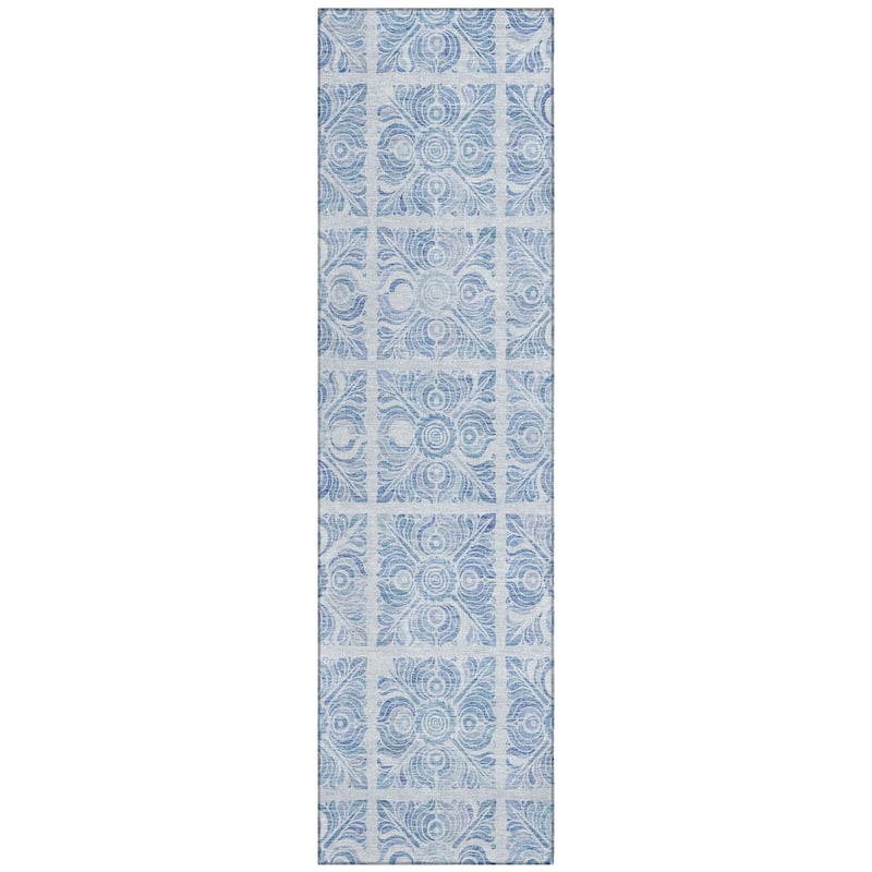 Machine Washable Indoor/ Outdoor Chantille Mosaic Rug
