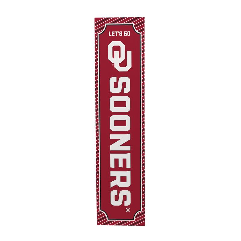 47" Double Sided Seasonal Porch Leaner, University of Oklahoma - 47" x 11.25"