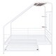 preview thumbnail 14 of 38, Metal Full Size House Bed with Trundle and Built-in Shelf,Kids Bed Design