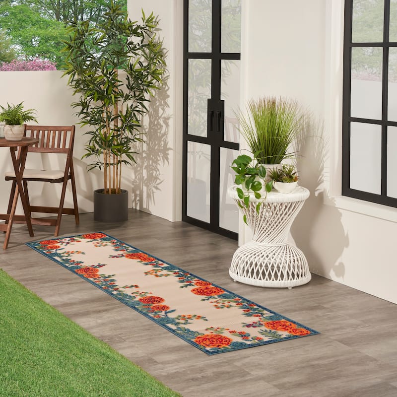 Nourison Aloha Indoor/Outdoor Floral Area Rug