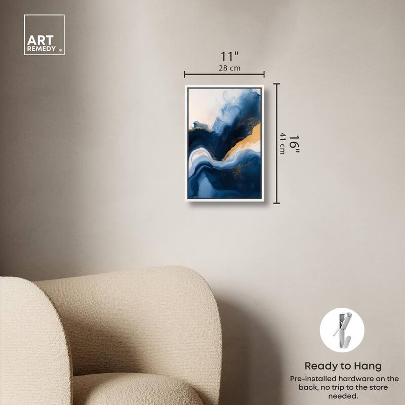 Blue Deep III Canvas by Art Remedy
