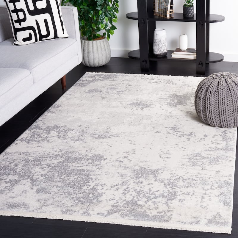 SAFAVIEH Whisper Kana Modern Abstract Rug - 8' x 10' - Ivory/Grey