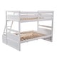 preview thumbnail 7 of 14, Modern Design Wood Bunk Bed with Ladder, Guardrail and Two Drawers, Sturdy Frame, Safety Guaranteed, White