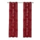 preview thumbnail 36 of 62, Room Darkening Silver Foil Pattern Grommet Curtains 2 Panels 38 x 72 Inch - Red
