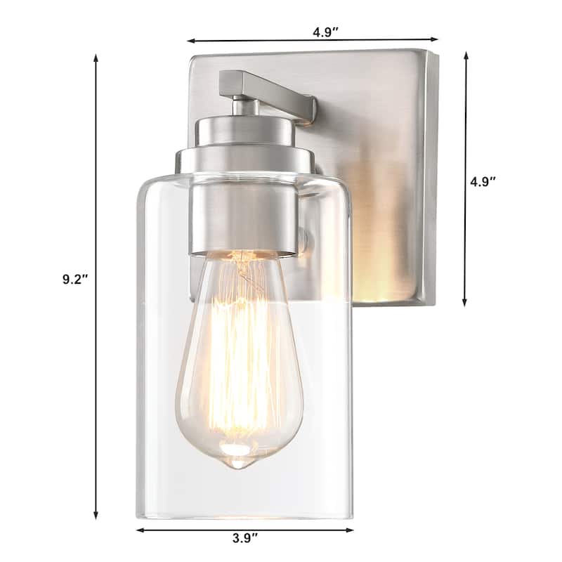 1-Light Wall Lights Vanity Lights For Bathroom Set of 2 - 2 Pack