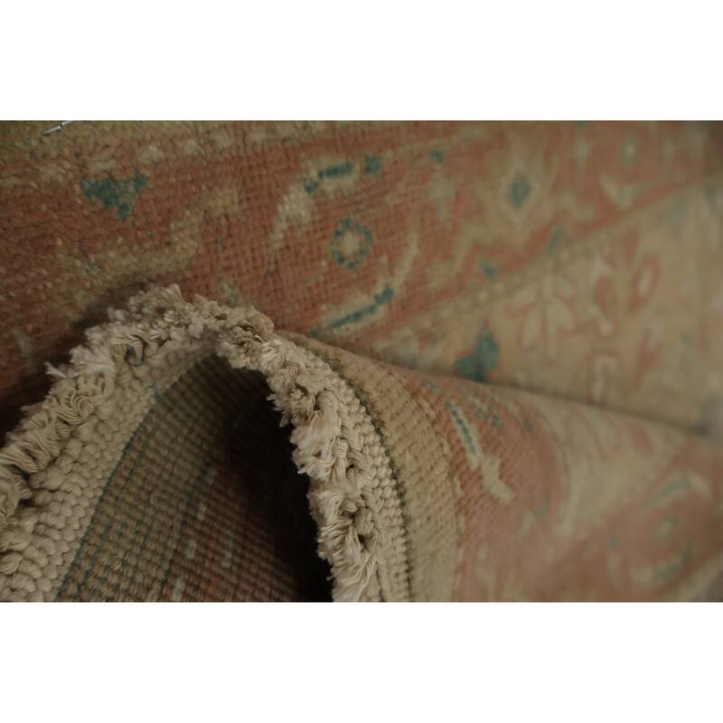 Hand Knotted Oriental 100% Wool Carpet Traditional All-Over Yellow & Gold Ziegler Area Rug - 3' 9'' X 2' 0''