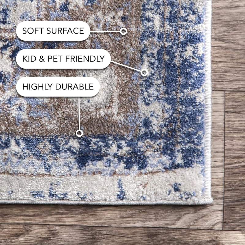 Nuloom Lilah Vintage Medallion Area Rug