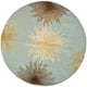 SAFAVIEH Handmade Soho Miyase Modern Burst New Zealand Wool Rug - 8' x 8' Round - Light Blue/Multi