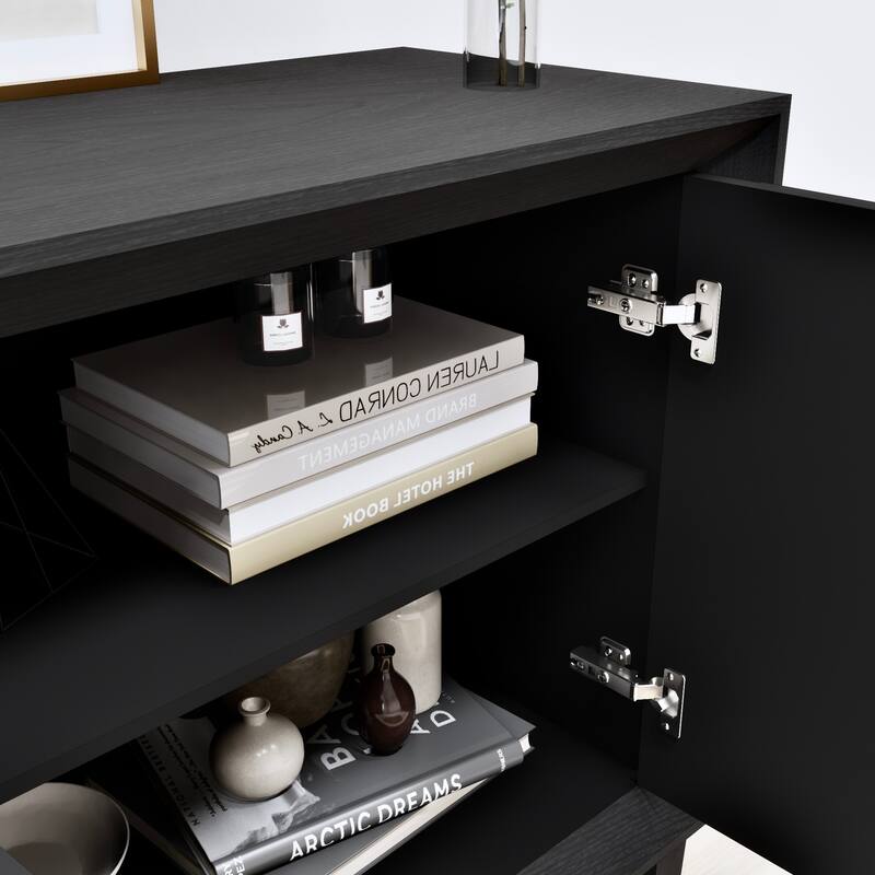 60" Sideboard Buffet Storage Cabinet Hallway Entryway Cabinet TV Console Table for Living Room & Kitchen