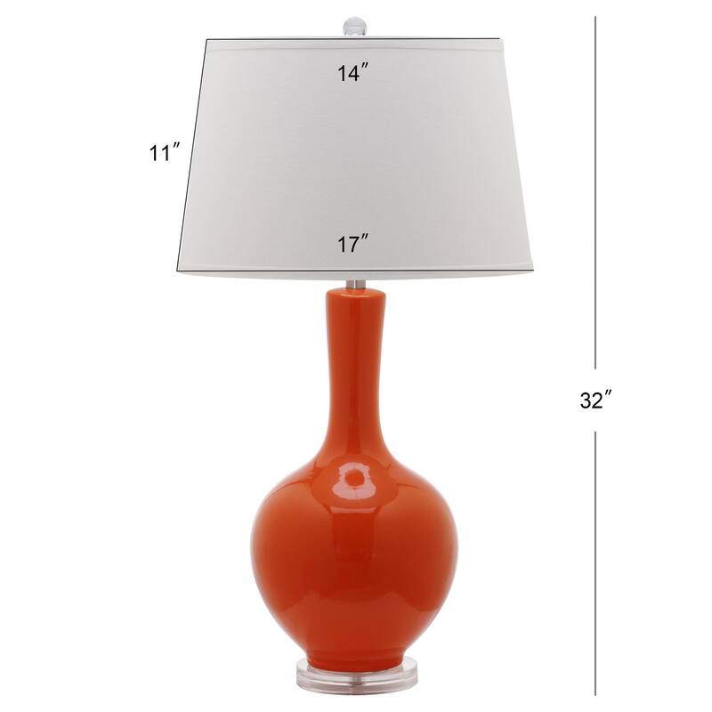 SAFAVIEH Lighting Danelle 32-inch Navy Gourd Lamp (Set of 2) - 17"x17"x32" - 17Wx17Dx32H