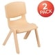 preview thumbnail 20 of 56, 2 Pack Plastic Stackable Preschool Chair with 10.5" Seat Height - 14"D x 12.5"W x 20"H