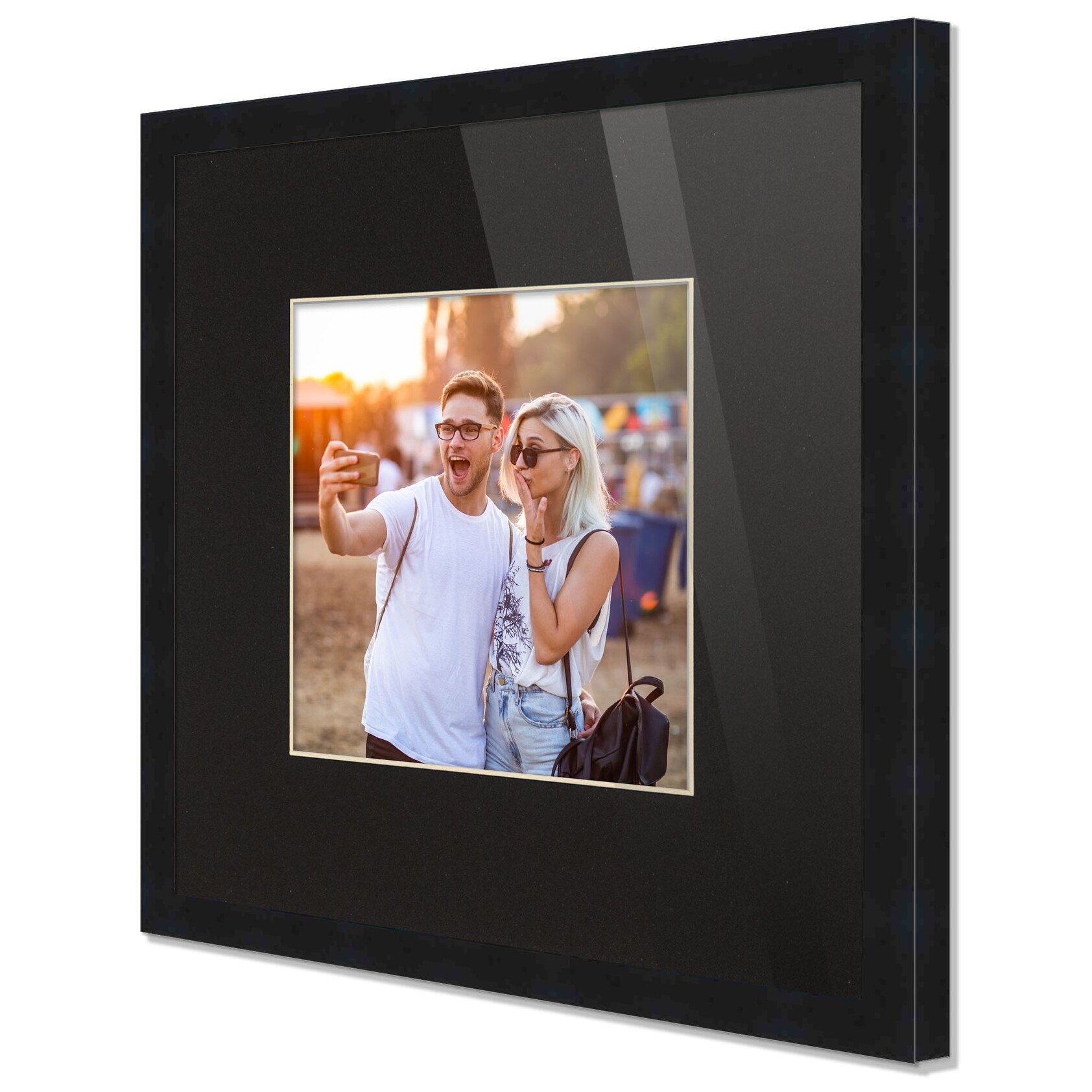 9-Pack, Black, 8x8 Photo Frame (4x4 Matted)