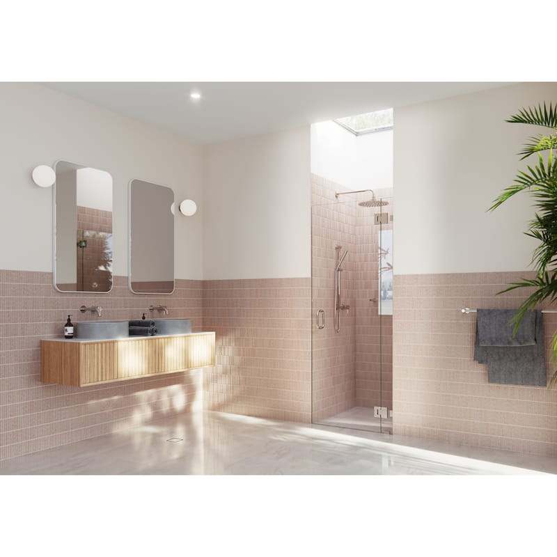 Glass Warehouse 78" x 30.25" Frameless Shower Door - Glass Hinge
