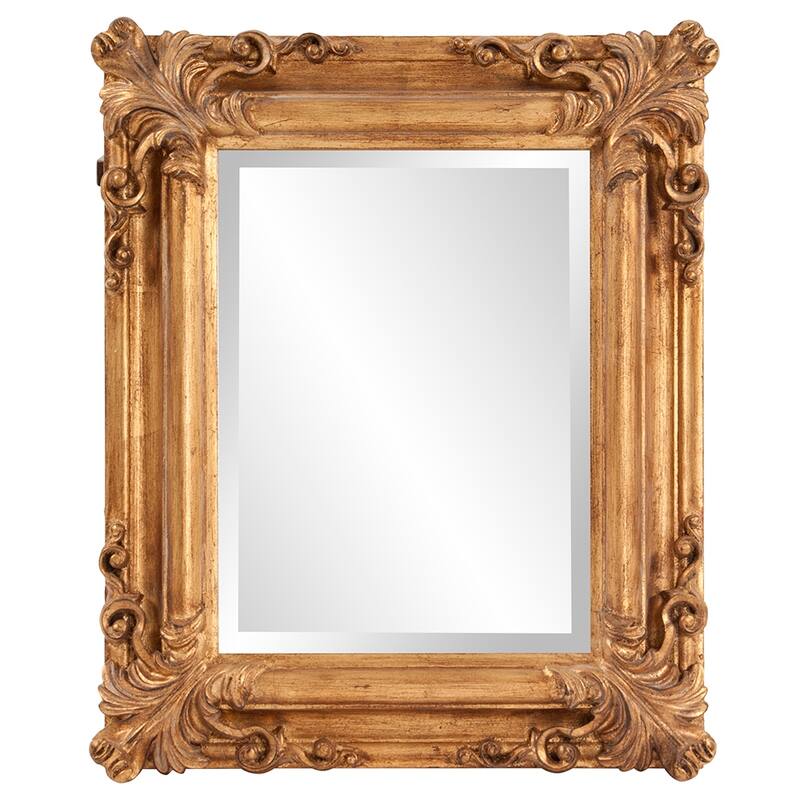 Allan Andrews Gold Wood Frame Edwin Decorative Wall Mirror - 23" H x 20" W