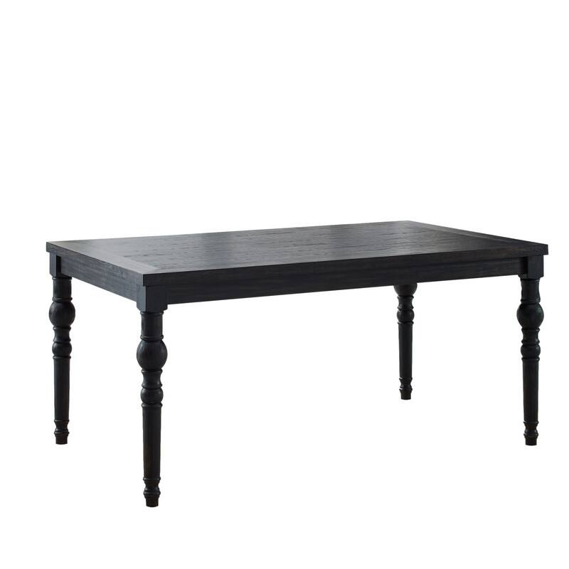 Urban Classic Black Dining Table - Solid Wood & Timeless Design