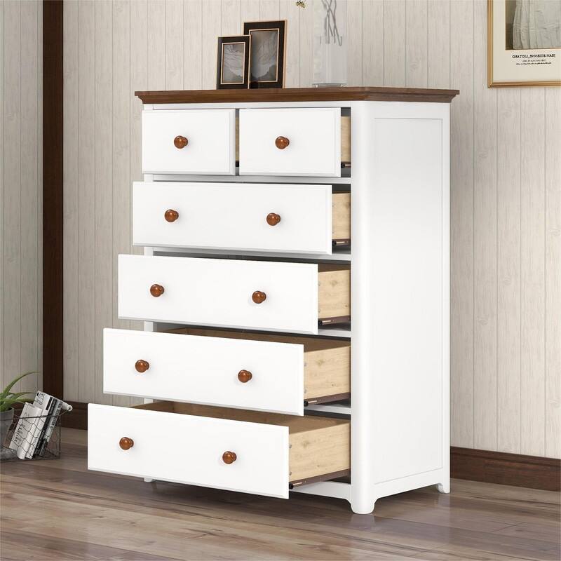 3-Pieces/1-Piece Bedroom Sets Full/Queen Size Platform Bed with Nightstand(USB Charging Ports) and 6-Drawer Storage Chest