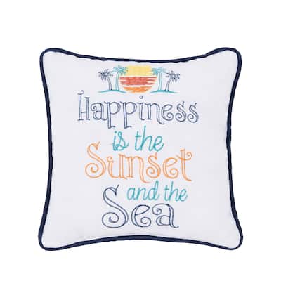 Sun Set And The Sea Small/Petite Accent Pillow