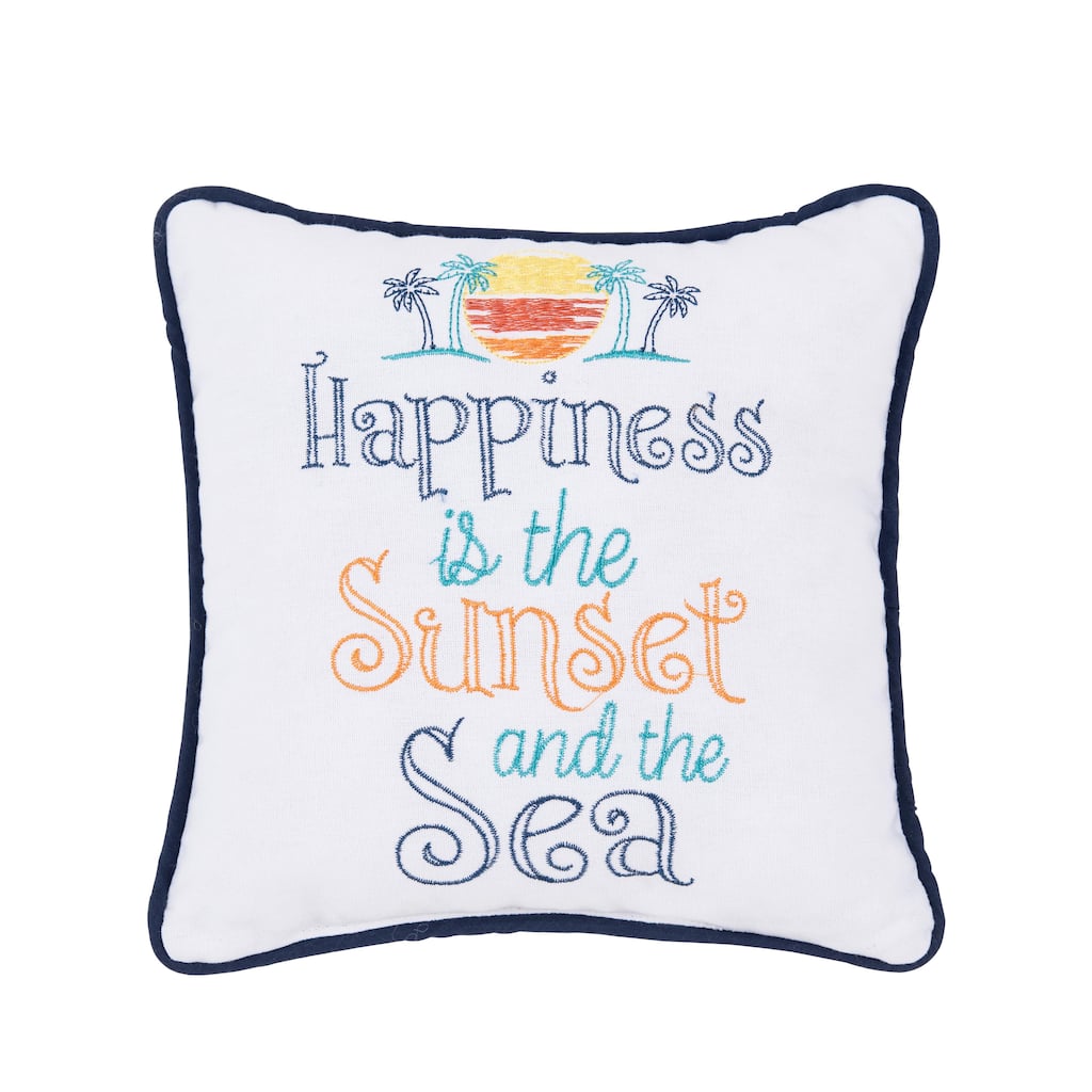 Sun Set And The Sea Mini Accent Pillow