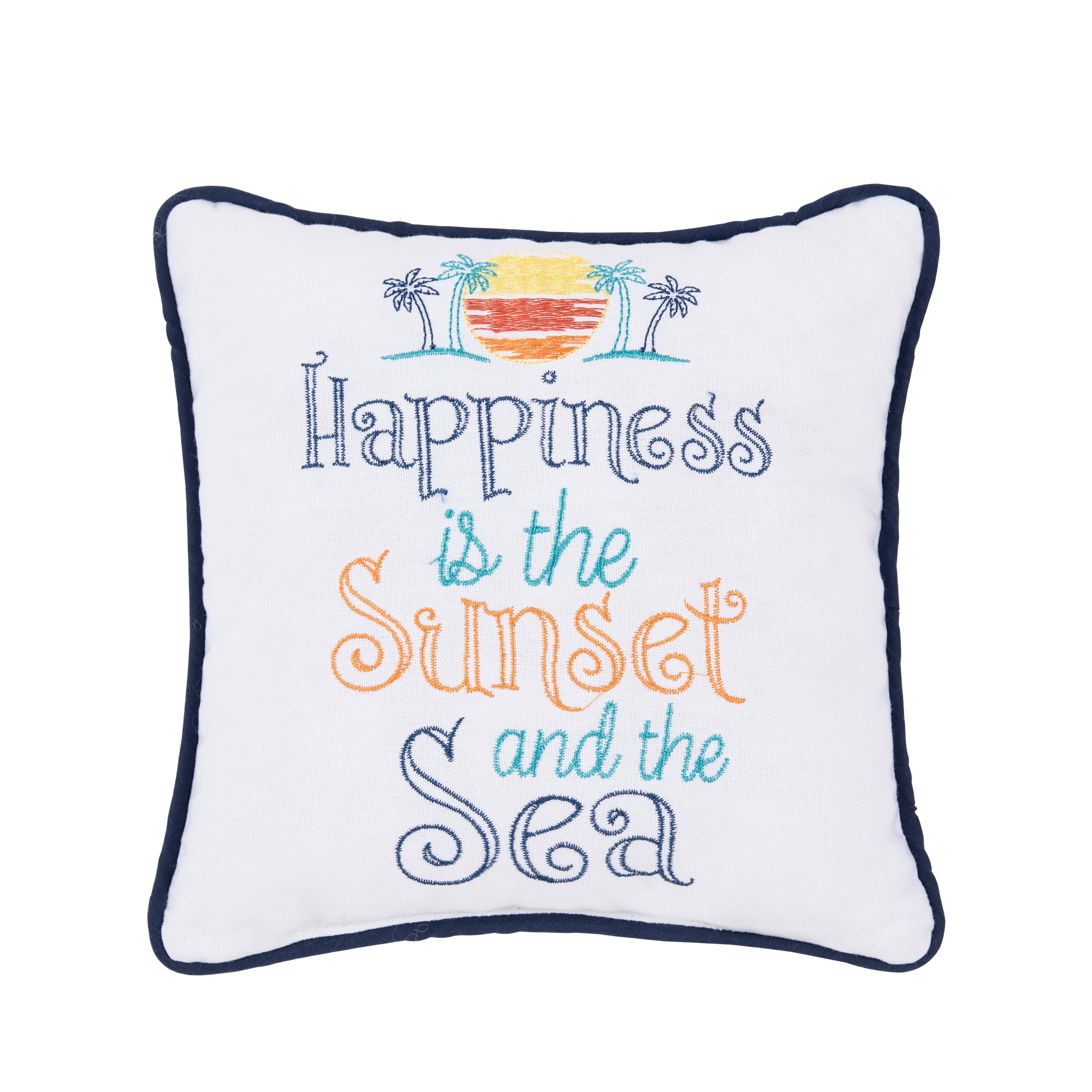 Sun Set And The Sea Mini Accent Pillow