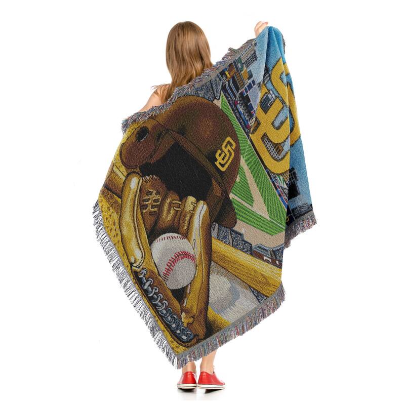 MLB Woven Tapestry Throw Blanket