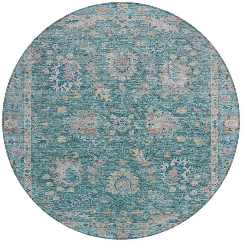 HomeRoots Floral Traditional Rectangle Outdoor Rug
