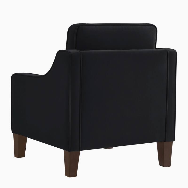 Armchair, Single Seat Sofa Chair with Wooden Legs, Velvet Accent Chair