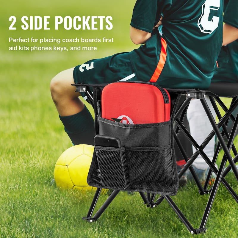 Portable Folding Bench for Football Fishing, No Assembly Instant Seating