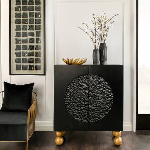 10"h Face Vase, Black 10"H