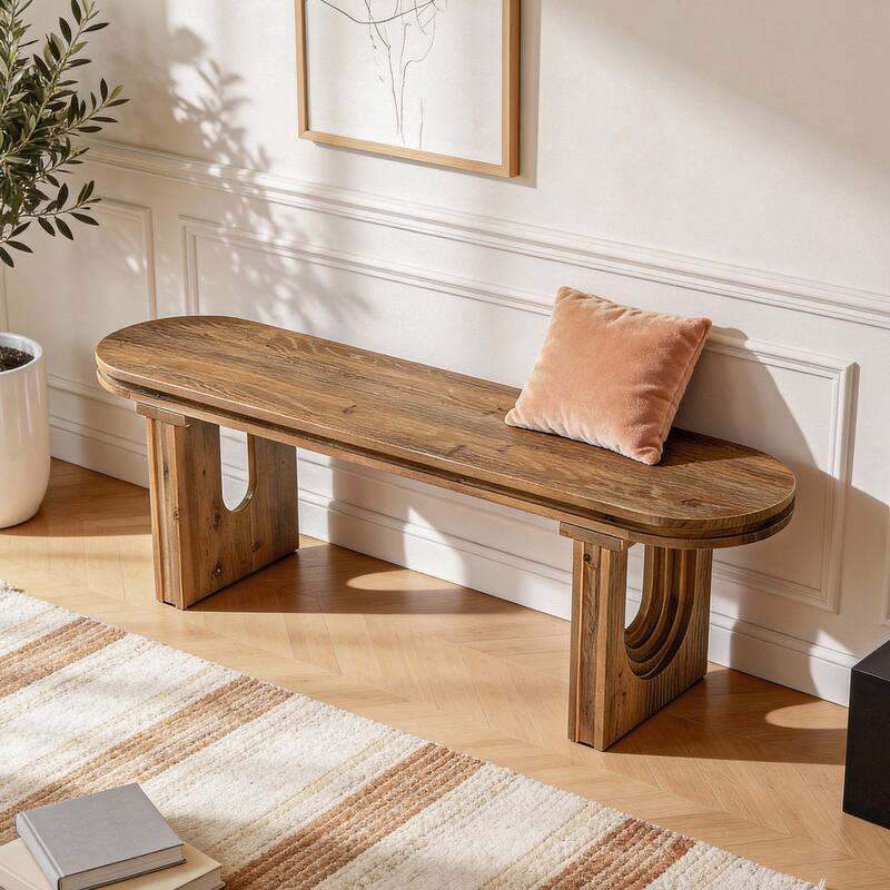 47.24" Bedroom Bench, Upholstered Bench for Bedroom End of Bed