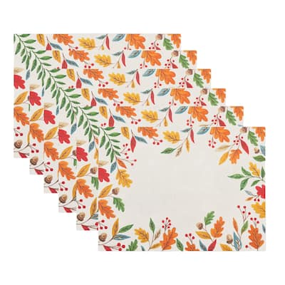 Harvest Leaves Placemat Set 6
