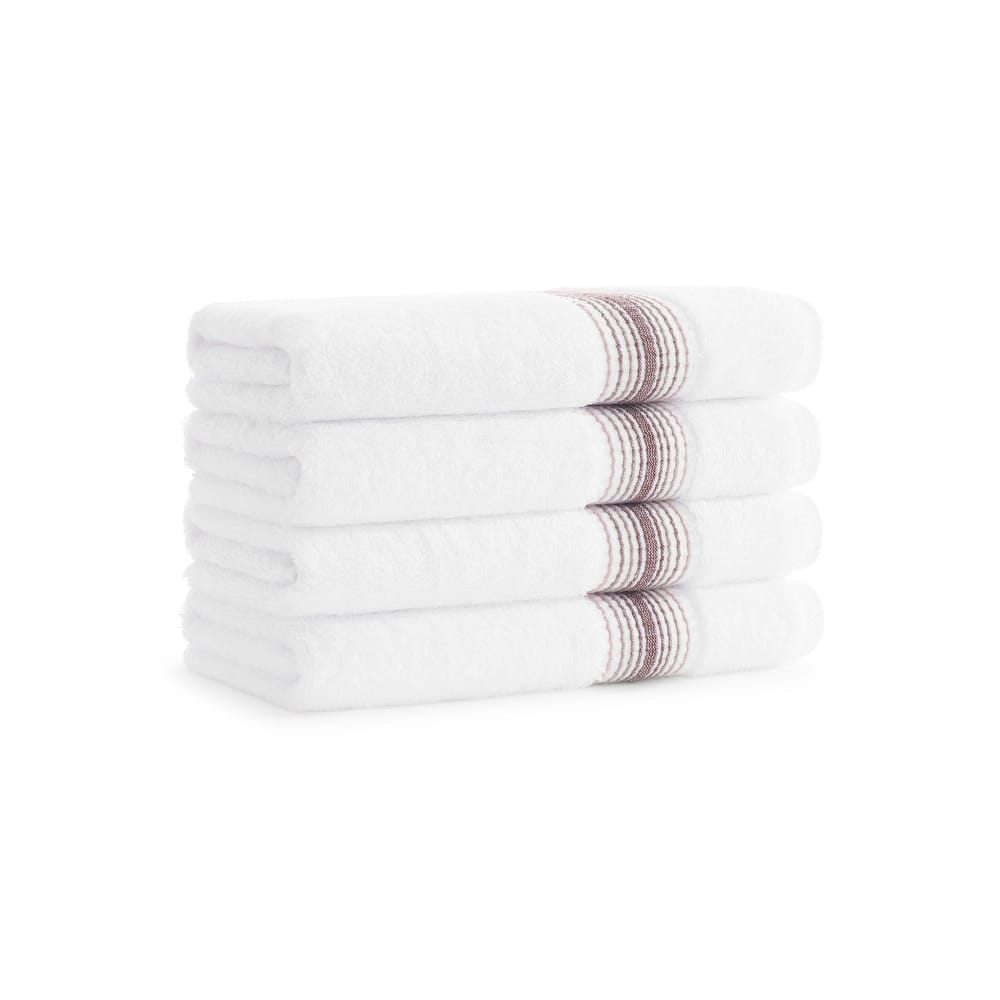 Aston & Arden Turkish Striped 4-Piece Hand Towels - 32x18