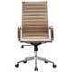 preview thumbnail 10 of 8, Tan Modern Designer Ribbed PU Leather Tilt Adjustable Chair For Conference Room Adjustable Height Work Task Executive