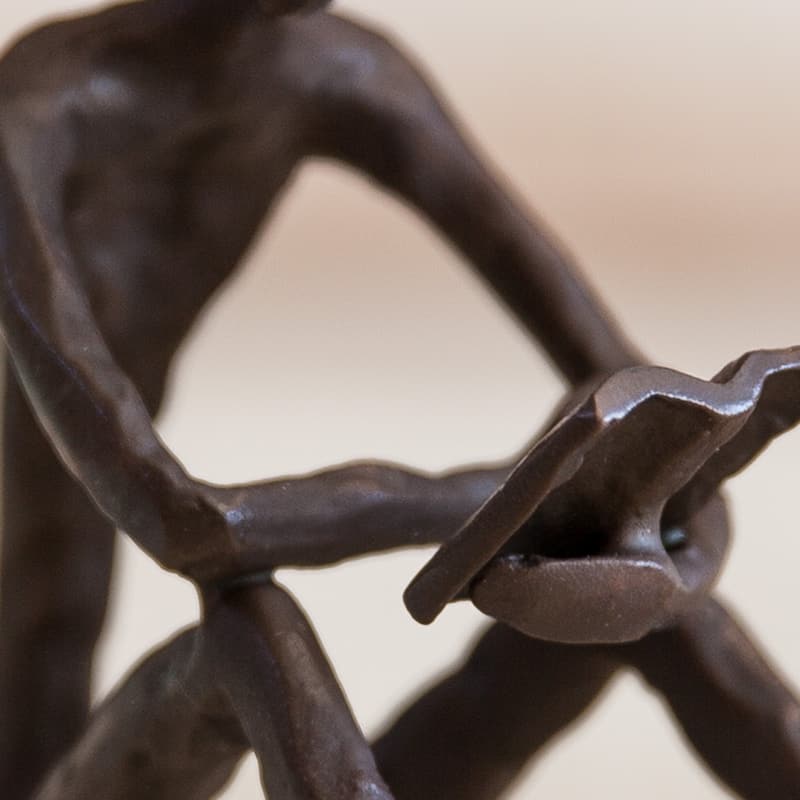Danya B. Leisure Reading Bronze Sculpture