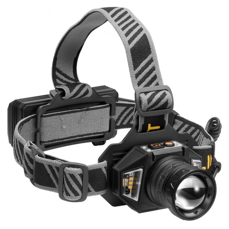 Black LED Headlamp with 16 Modes, Motion Sensor and Rechargeable Battery - 3.62 x 2.56 x 2.76 inches