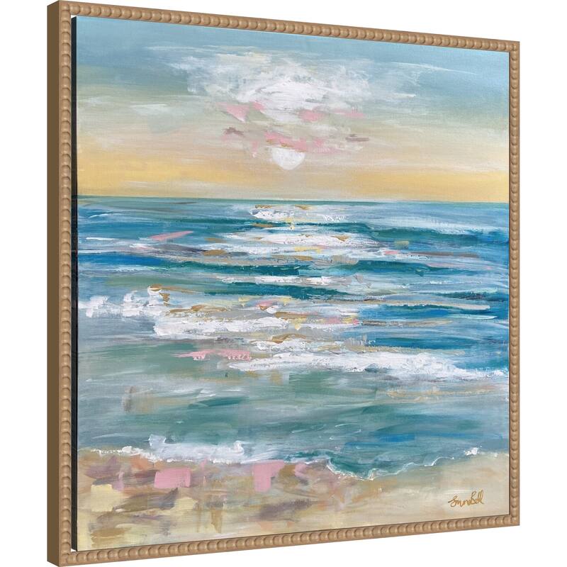 Sunny Seascape I by Emma Bell Framed Canvas Wall Art Print