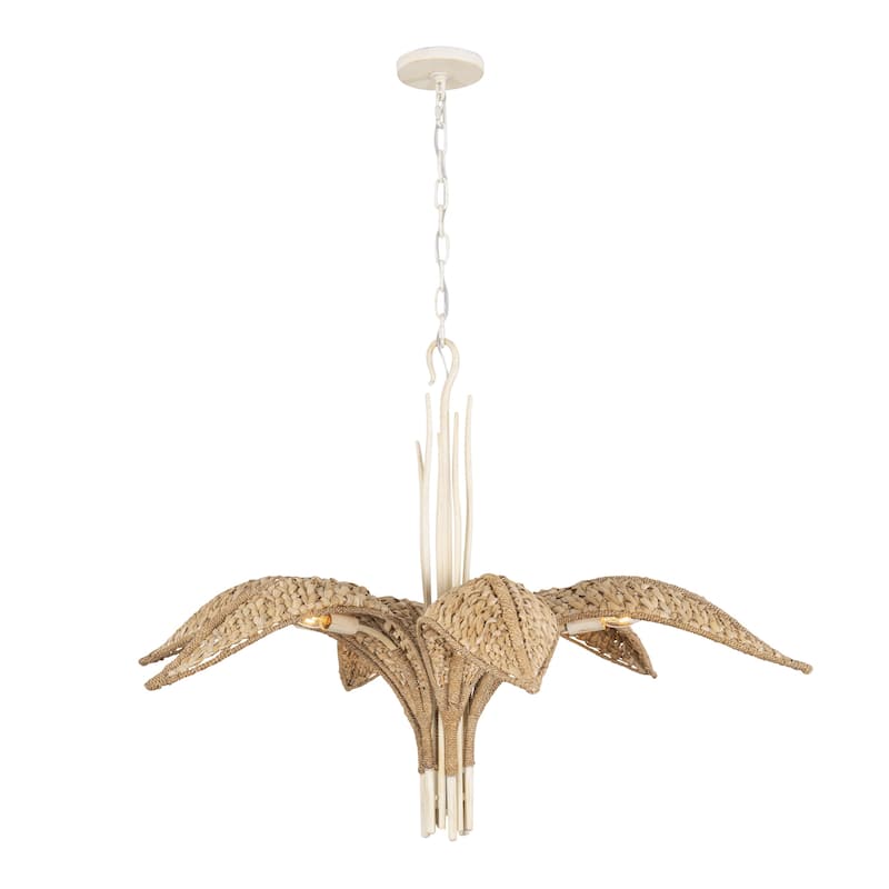 Varaluz Century Palm 6-Light Chandelier - Country White