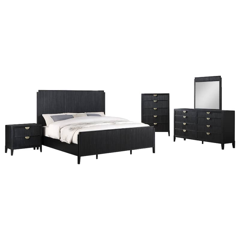 Brookmead Transitional Panel Bedroom Set Black