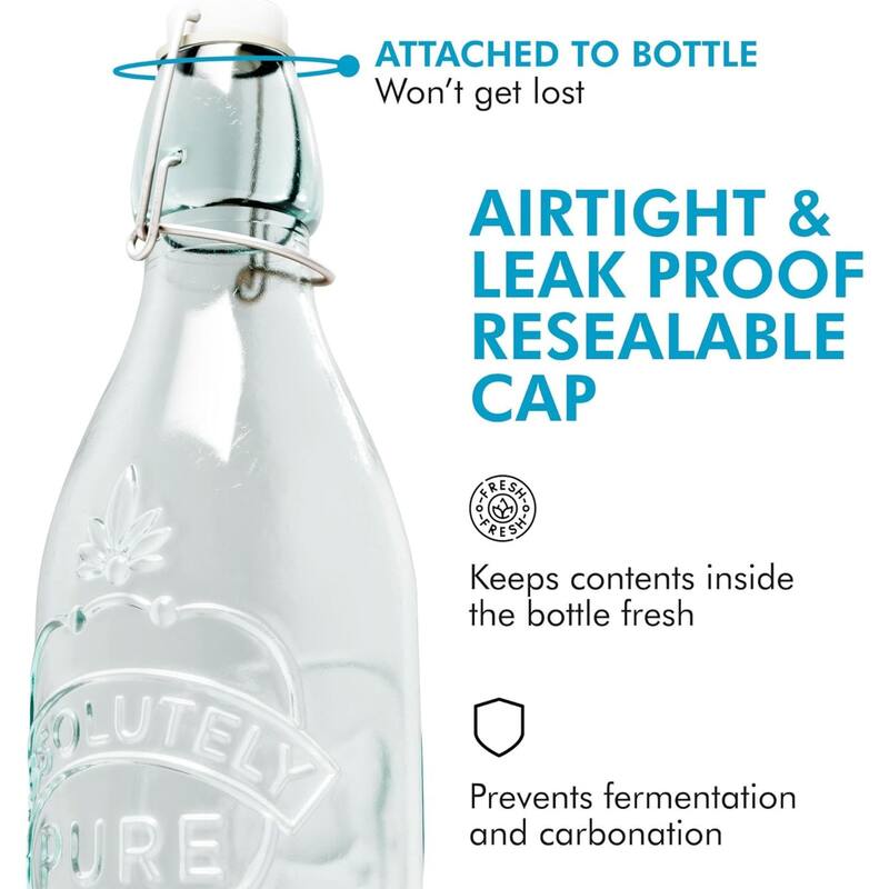 Amici Home Italian Recycled Green Milk Bottle - 34 Ounces