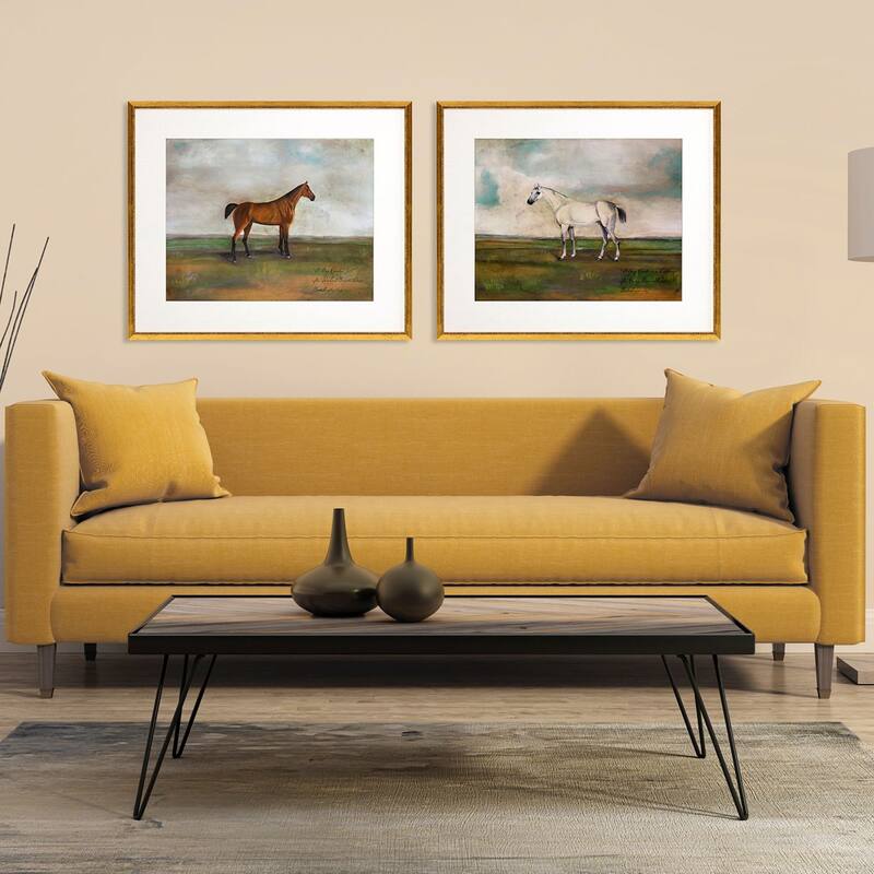 Equestrian I S/2 Framed Art Giclee Under Glass