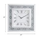 preview thumbnail 5 of 3, ACME Sonia Wall Clock in Mirrored and Faux Agate