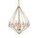 preview thumbnail 1 of 2, Gold Iron Chandelier With Clear Crystal Drops N/A