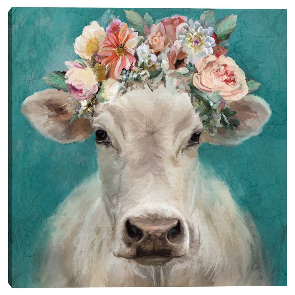 Fancy Cows I by Studio Arts Canvas Art Print