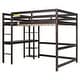 preview thumbnail 34 of 91, Modern Solid Wood Loft Bed with Built-in Desk, Safety Ladder