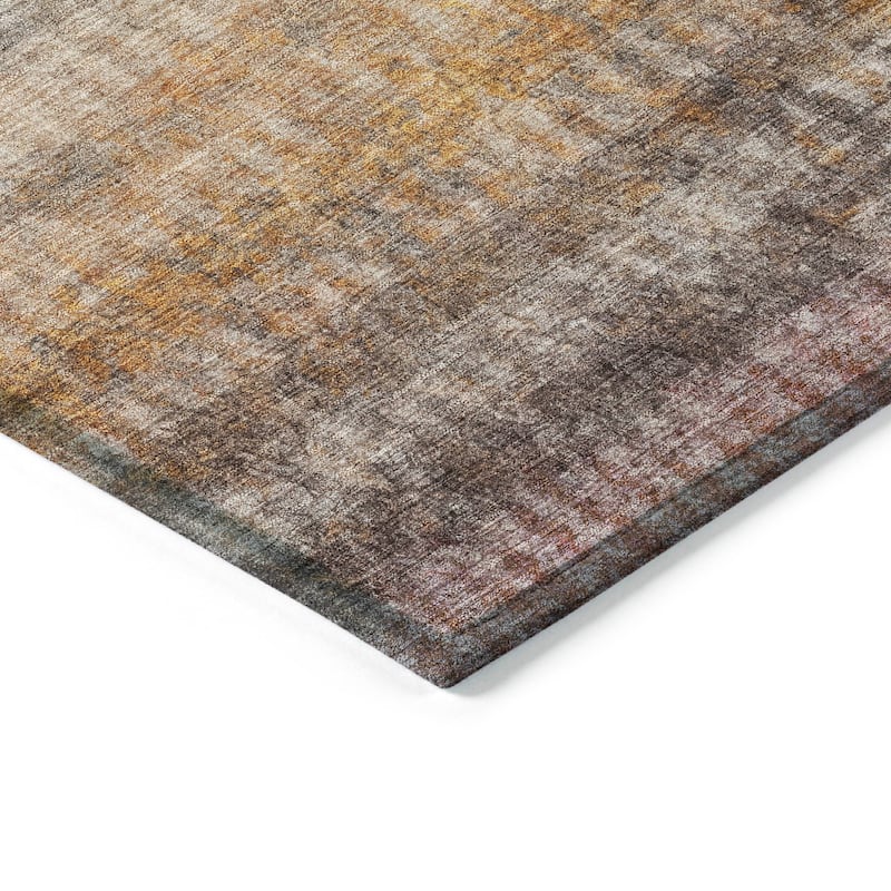 Machine Washable Indoor/ Outdoor Ombre Stripes Chantille Rug