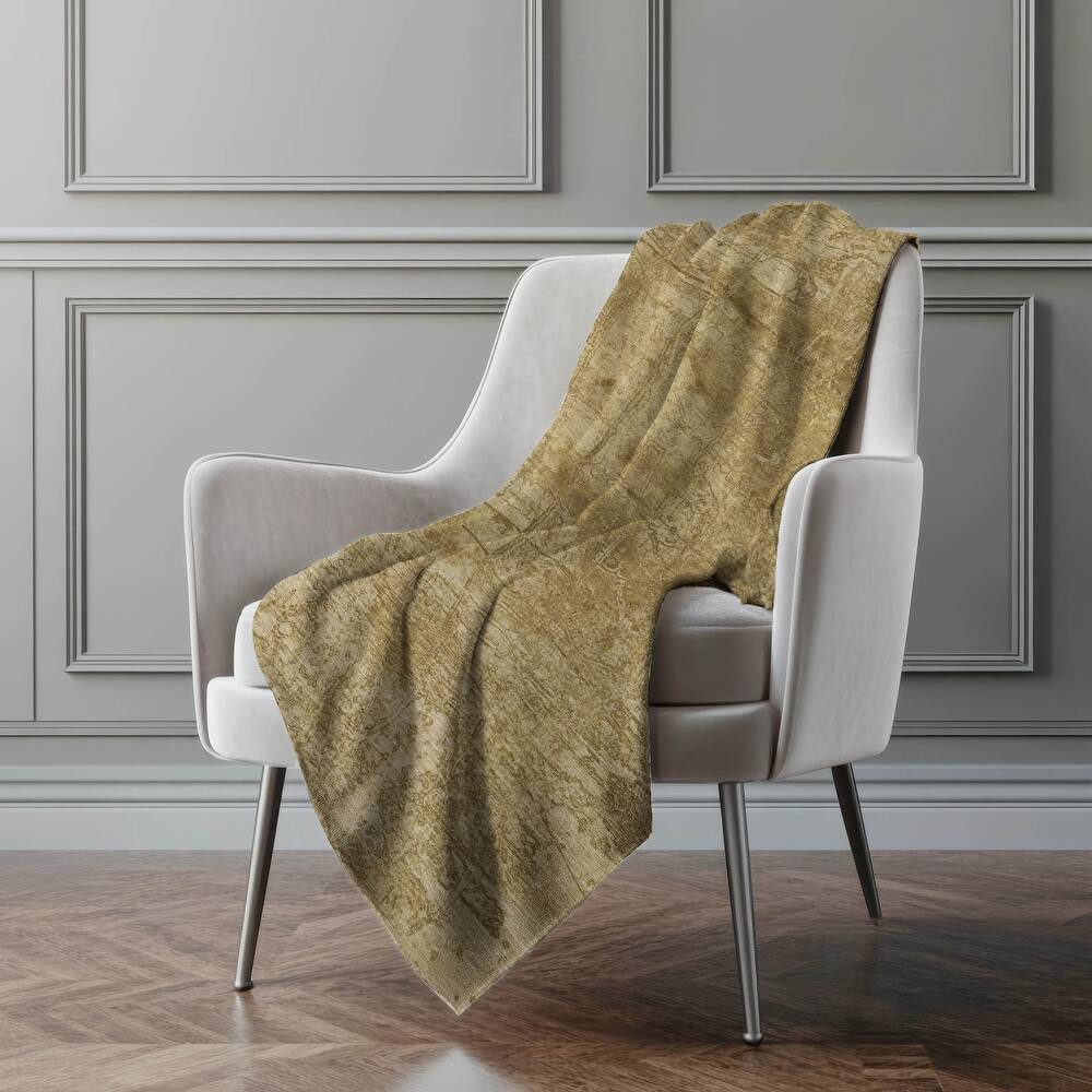 Premium Machine Washable Solid Imprints Sherpa Throw Blanket