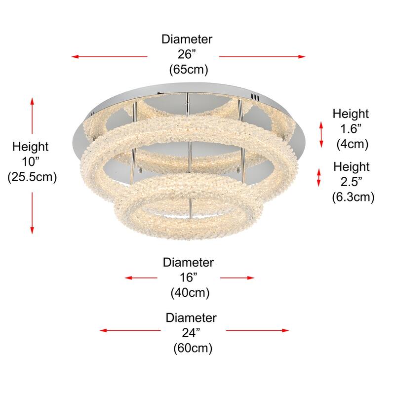 26 inch Adjustable LED Flush Mount