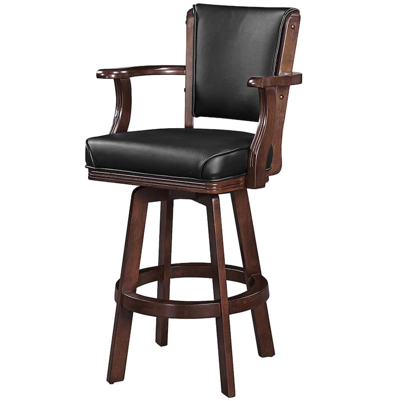 Wood Swivel Barstool With Arms By RAM Game Room