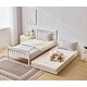 preview thumbnail 17 of 20, Single bunk bed with drag bed twin wooden bed pine particle board drag bed