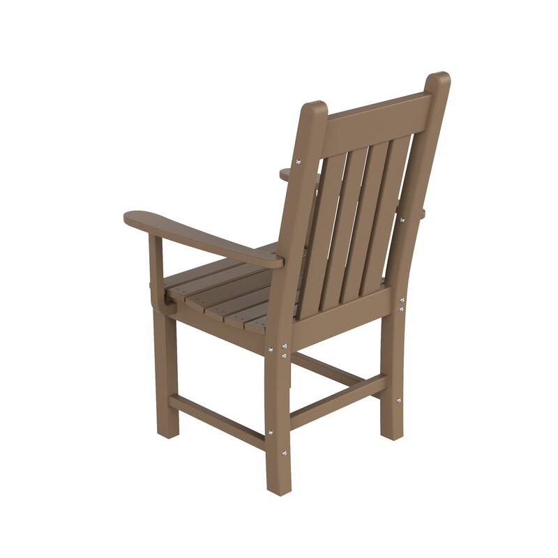 Laguna Hdpe All Weather Outdoor Patio Dining Chair With Arms